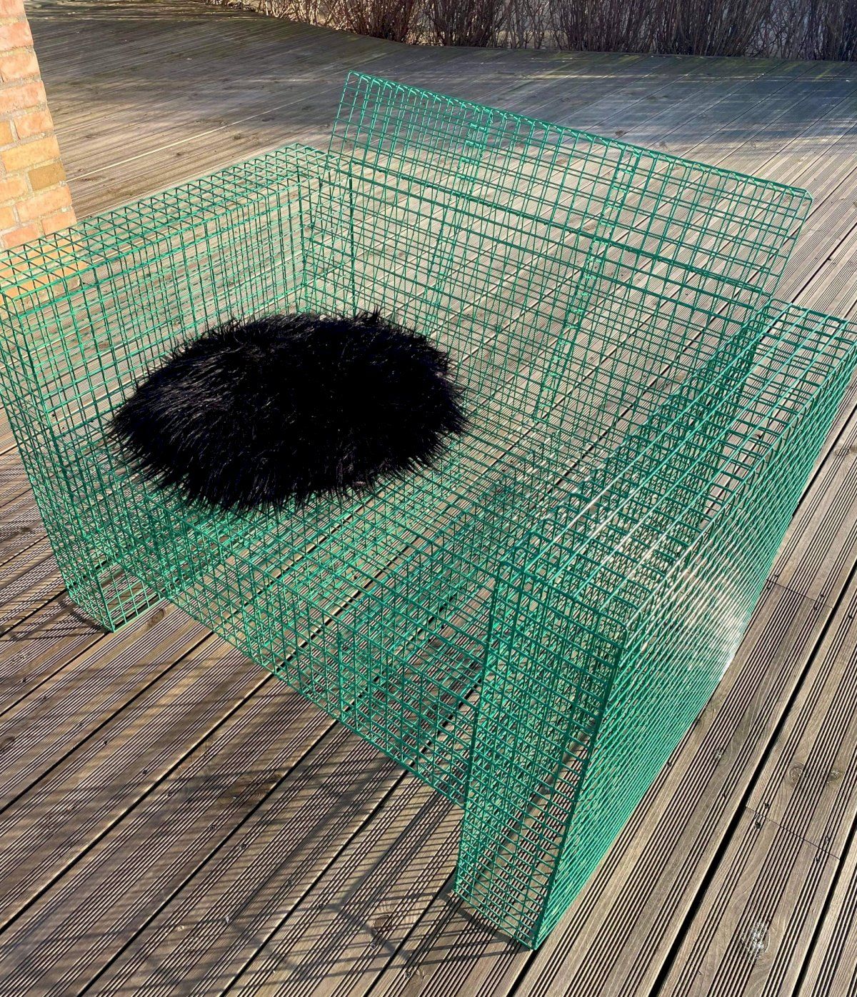 Kalager Design WIRE LOUNGECHAIR, Signal grøn