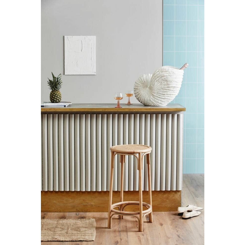 Nordal NEN barstol i rattan - h72 cm - natur