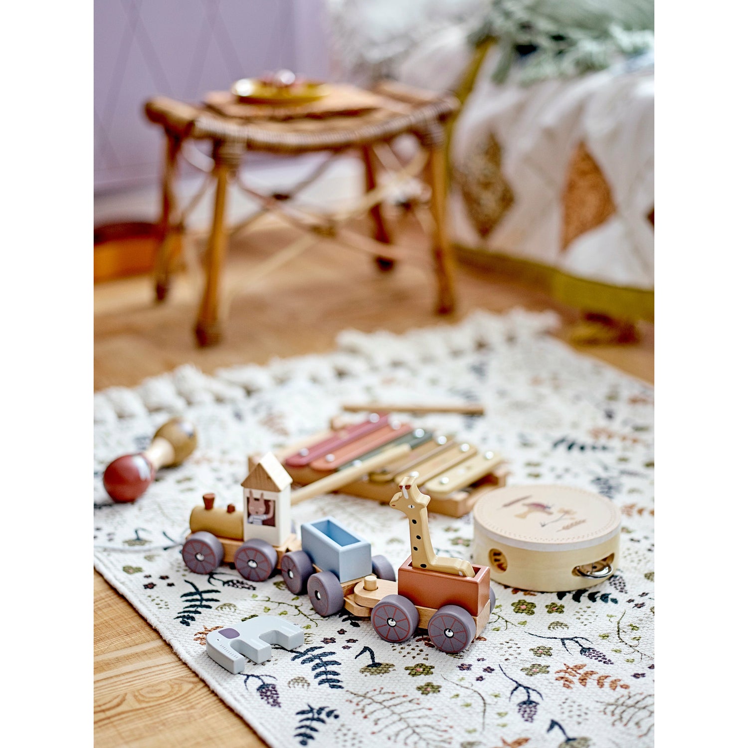 Melua Plaid, Natur, Bomuld - L152xH0,25xW127 cm - BLOOMINGVILLE MINI - DesignGaragen.dk