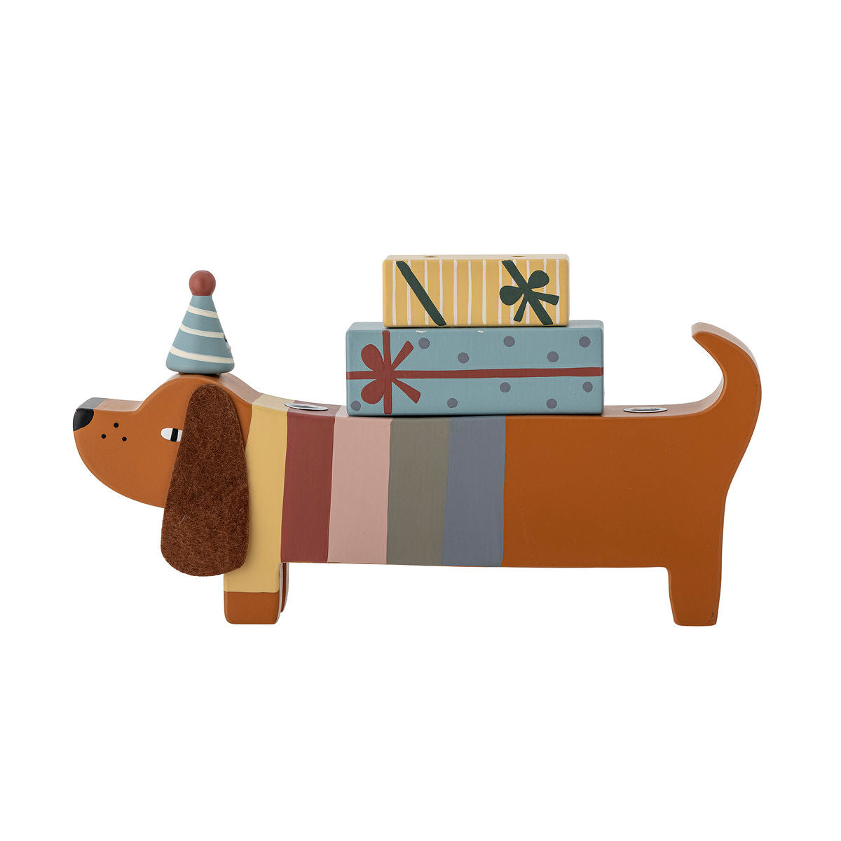 Bloomingville MINI Charlie Fødselsdagsdekoration, Brun, FSC®100%, Lotus