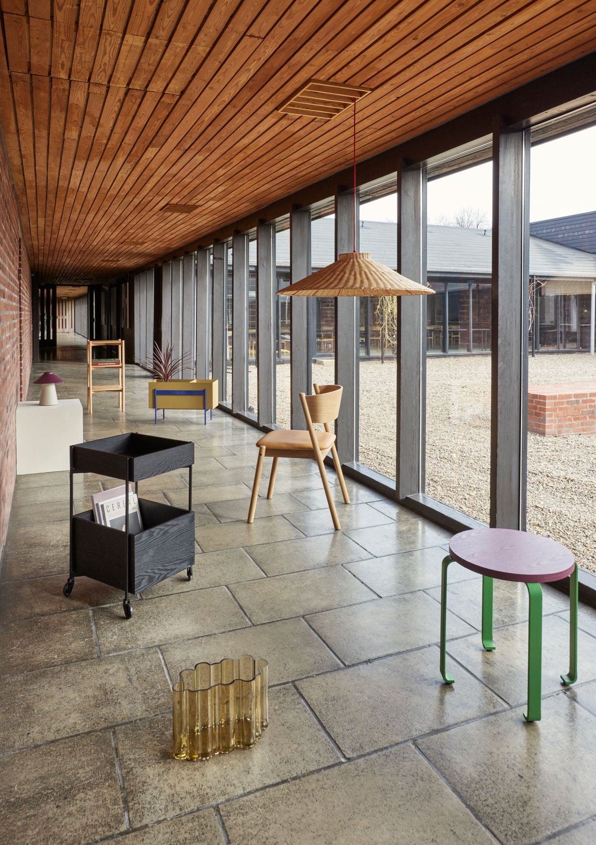 Hübsch Oblique Spisestol Sæde Natur