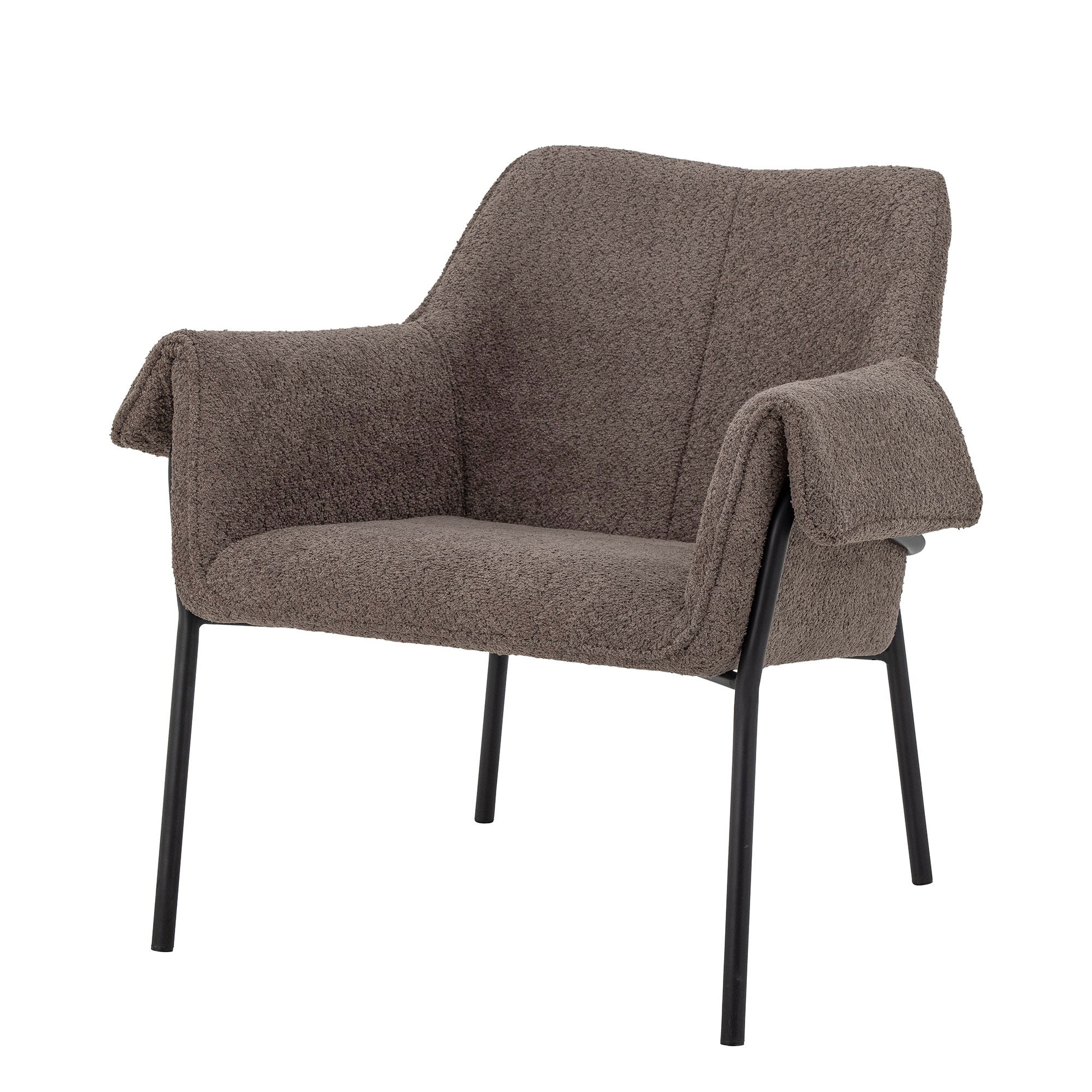 Bloomingville Fendi Lounge Stol, Brun, Polyester
