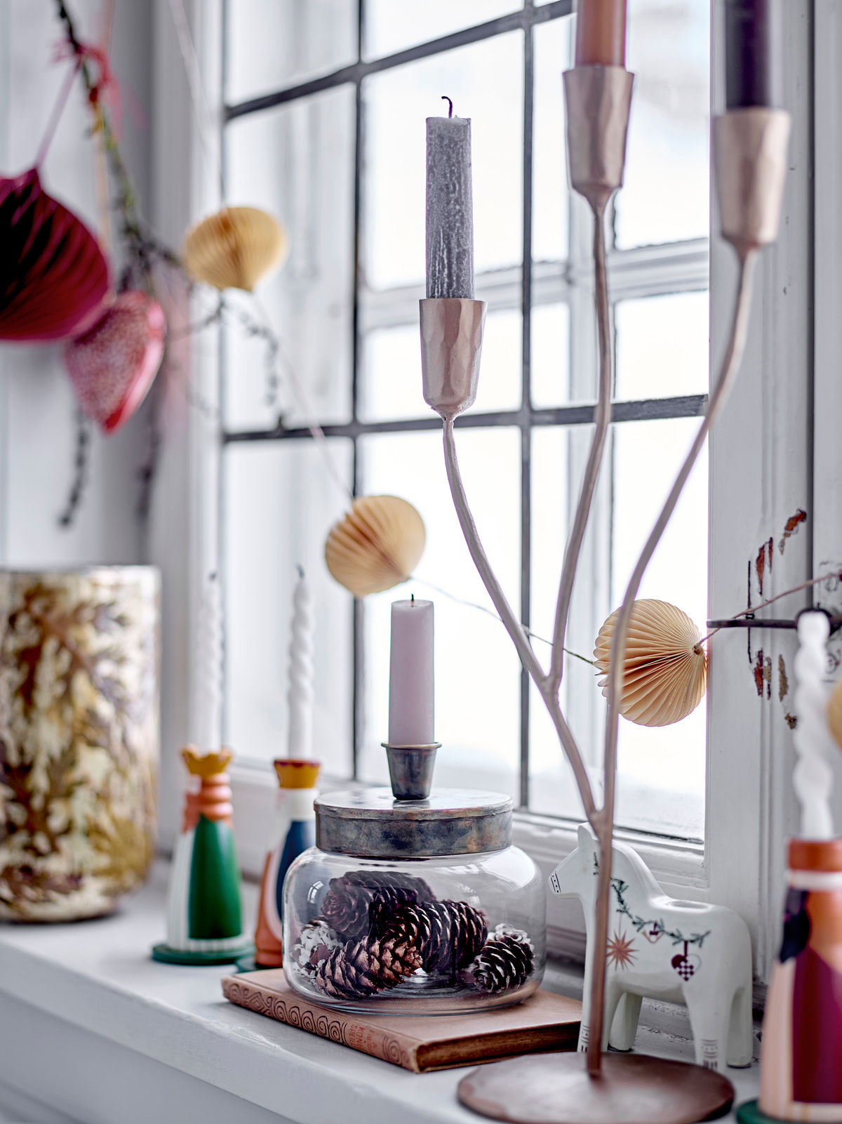 Bloomingville Siffer Lysestage, Hvid, Polyresin - Bloomingville - DesignGaragen.dk