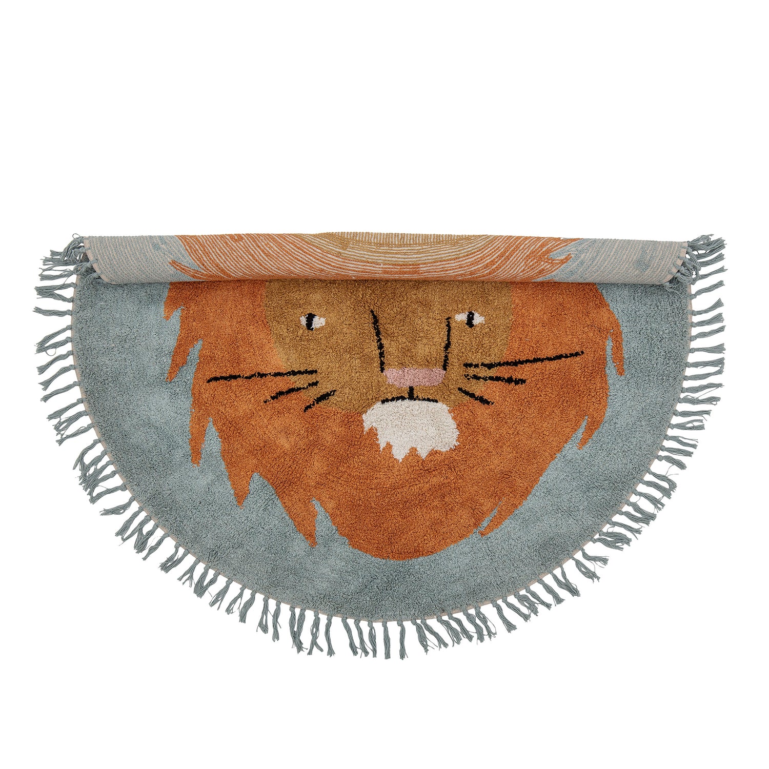 Leroy Tæppe, Blå, Bomuld - D130 cm - BLOOMINGVILLE MINI - DesignGaragen.dk