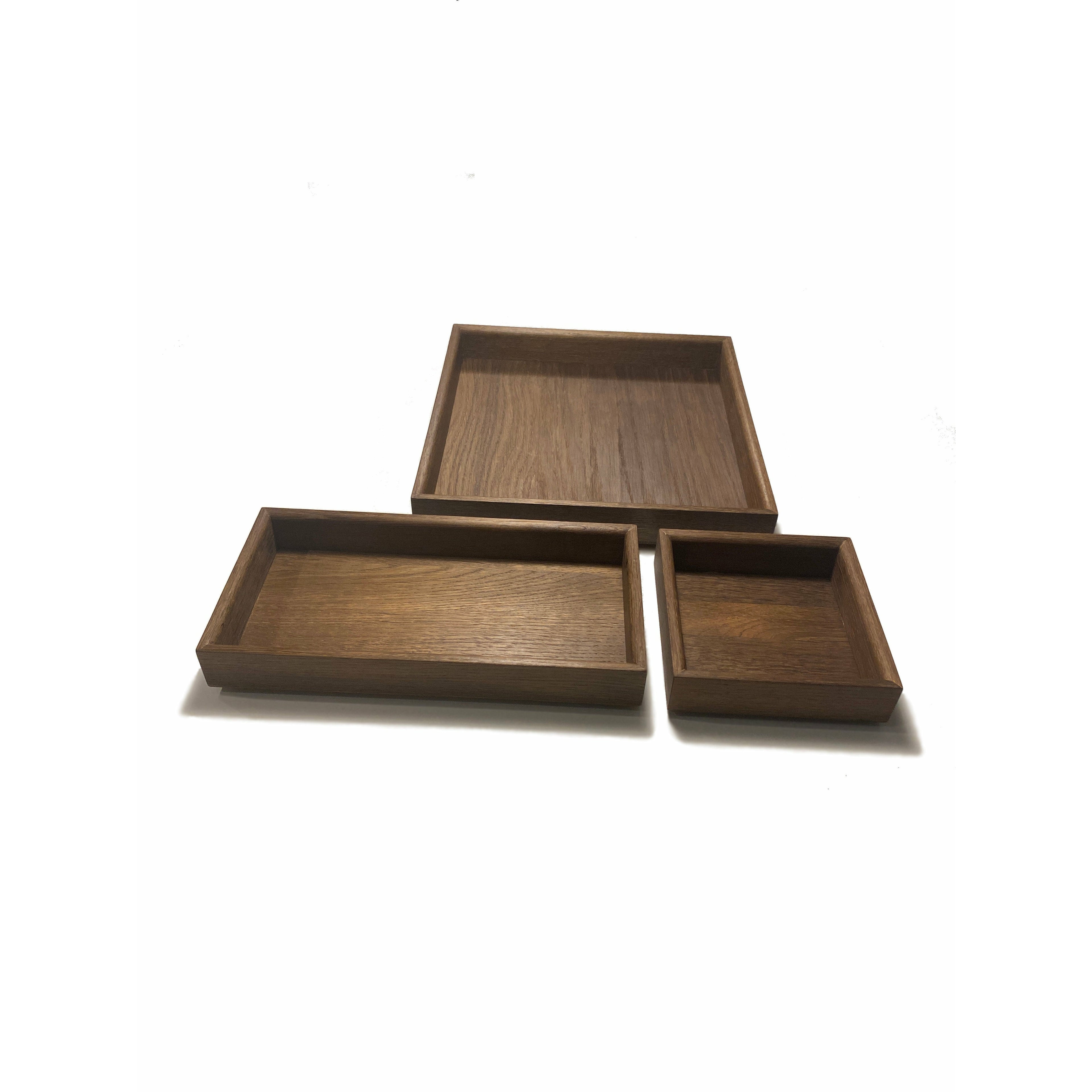 Langbo Stackable Tray Bundle - Smoked Oiled Oak