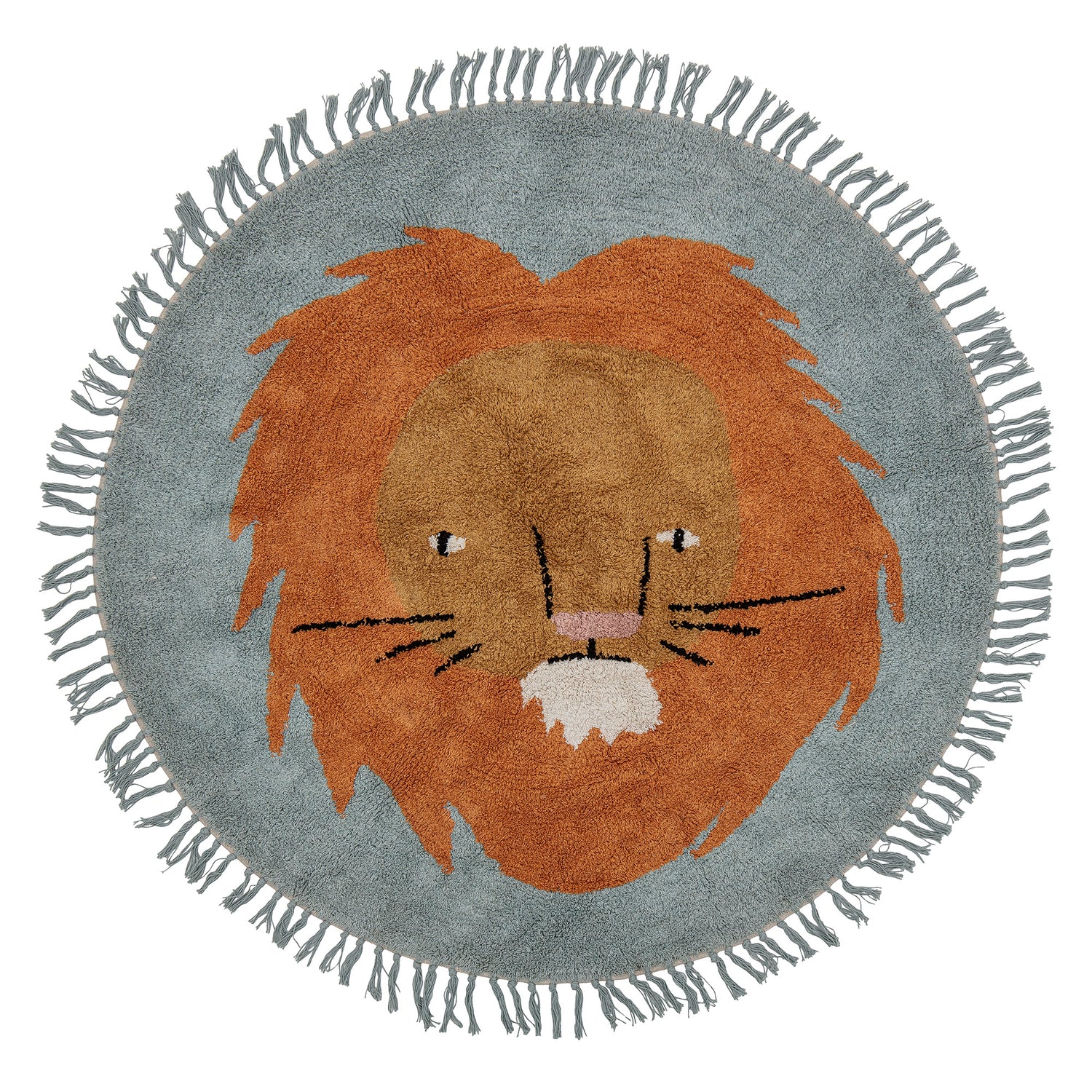 Leroy Tæppe, Blå, Bomuld - D130 cm - BLOOMINGVILLE MINI - DesignGaragen.dk