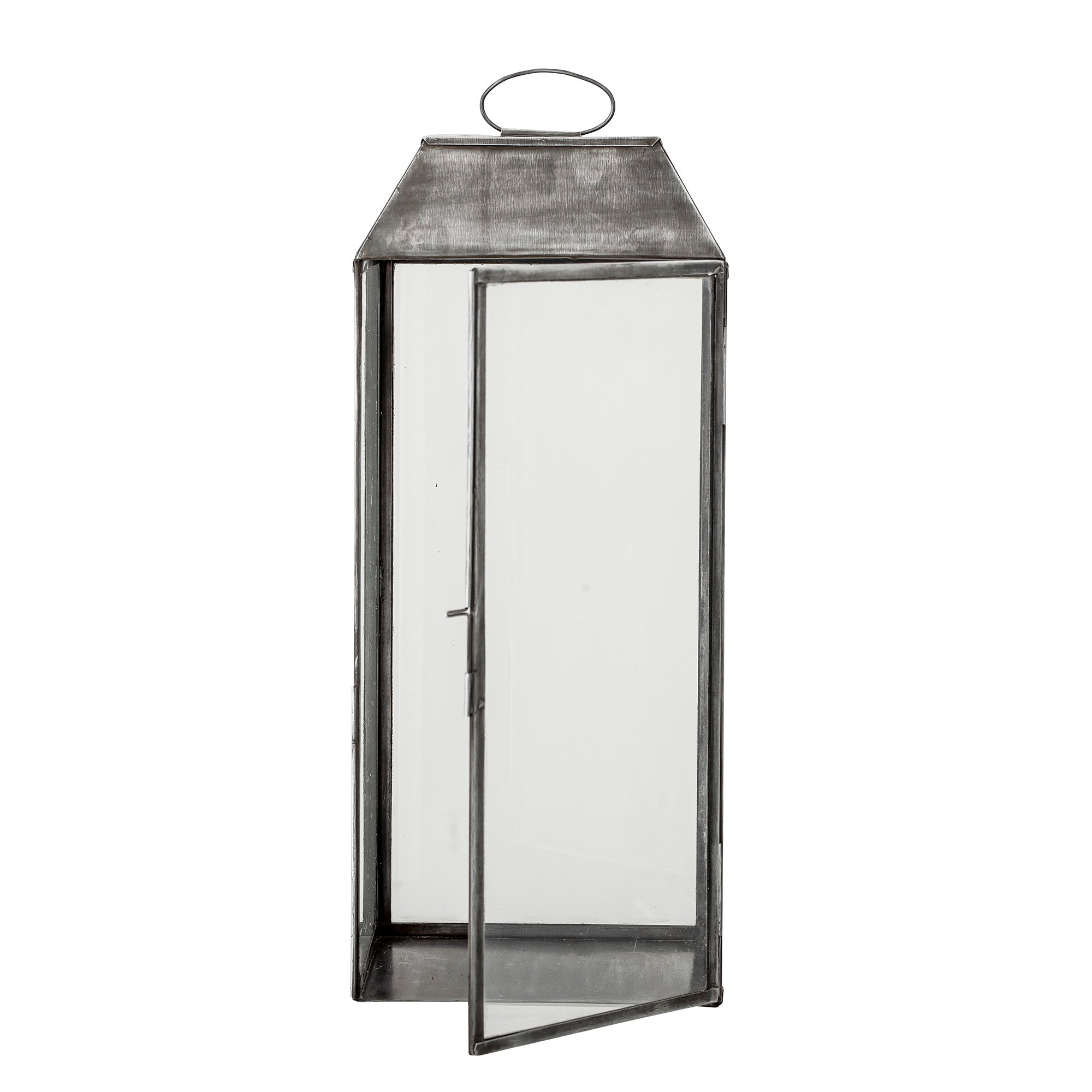 BLOOMINGVILLE Ejlar Lanterne, Grå, Metal - L20xH48xW20 cm - DesignGaragen.dk.