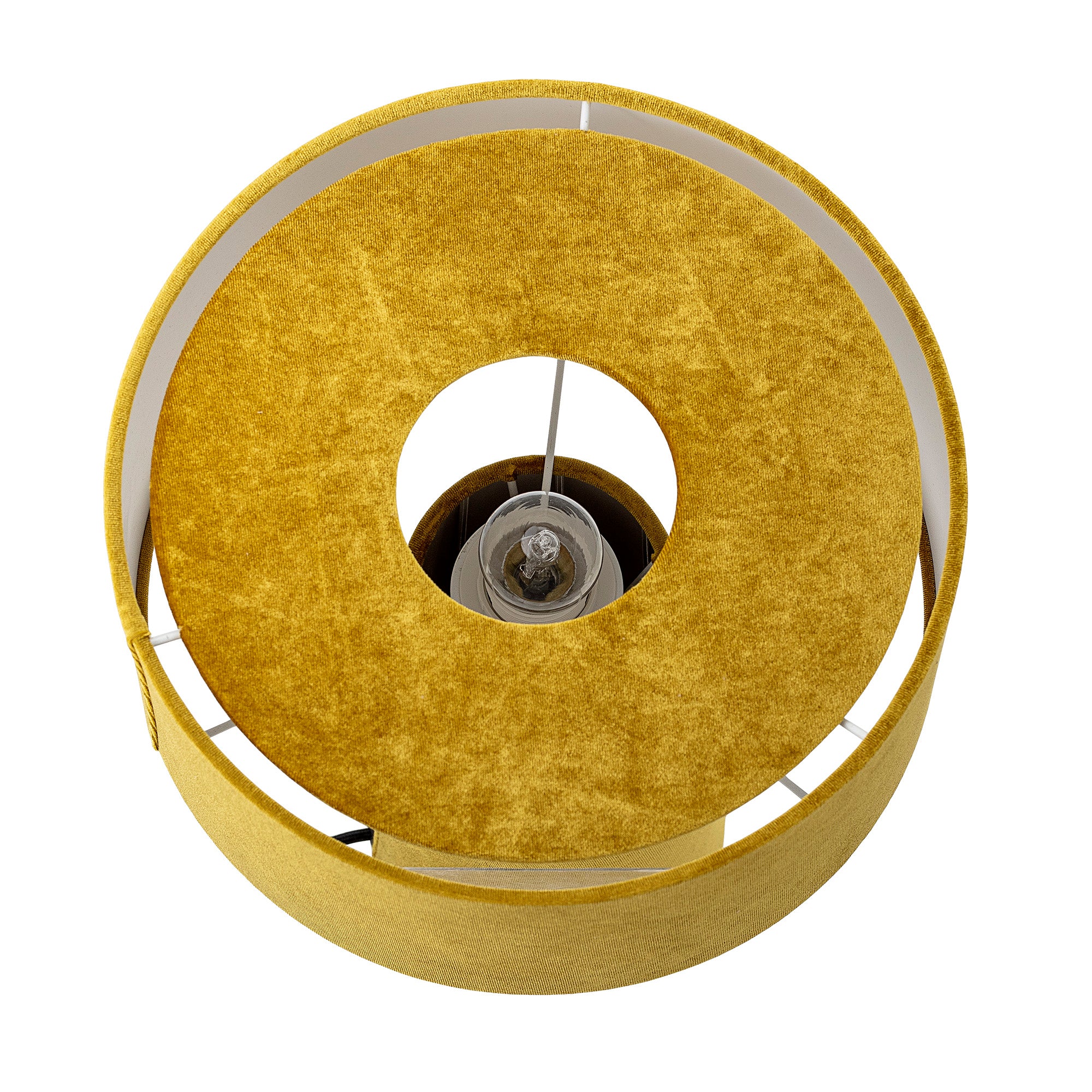 BLOOMINGVILLE Dafna Bordlampe, Gul, Polyester - D30xH50 cm - DesignGaragen.dk.