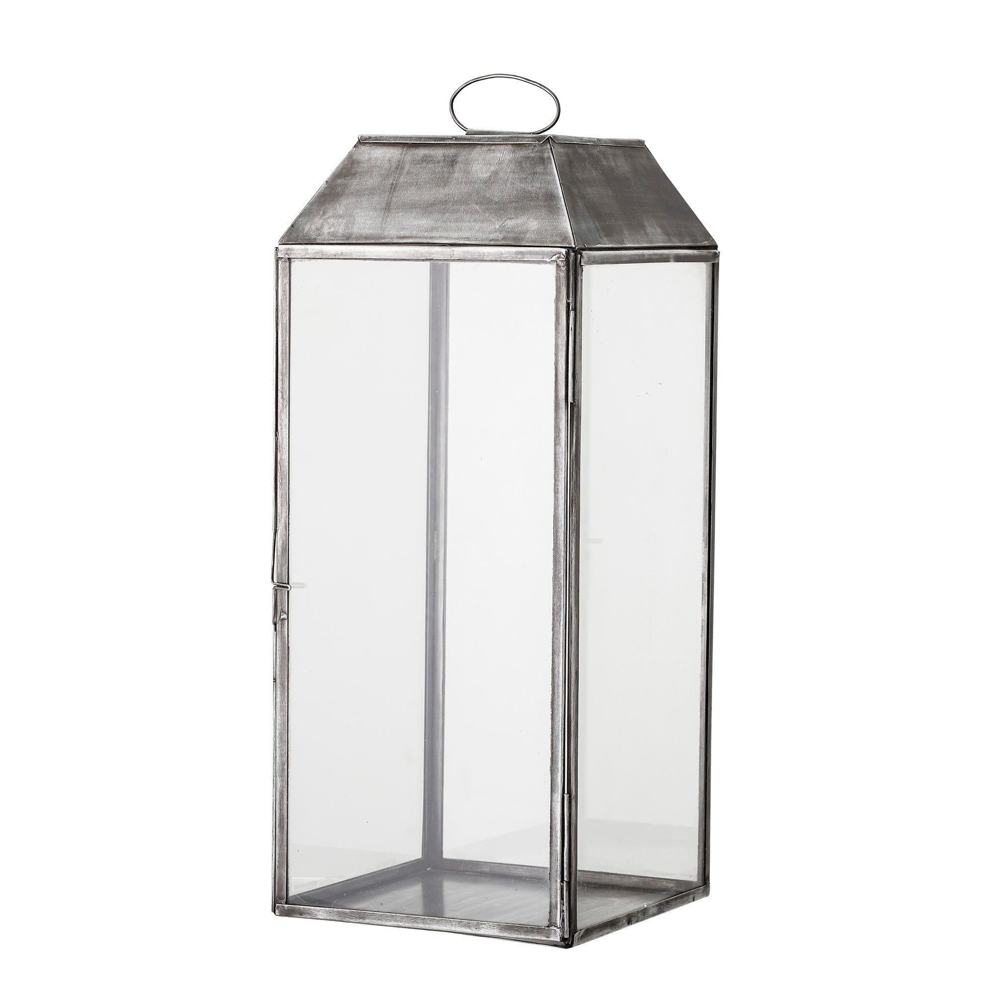 BLOOMINGVILLE Ejlar Lanterne, Grå, Metal - L20xH48xW20 cm - DesignGaragen.dk.