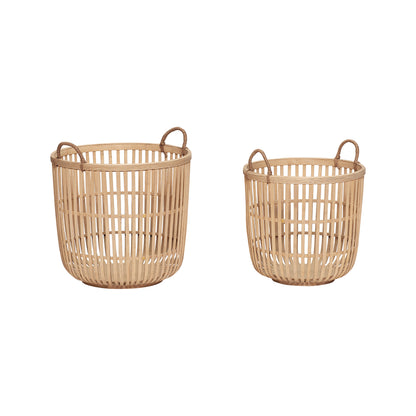 Hickory Kurve Natur (sæt af 2) - ø34xh33, ø39xh36cm