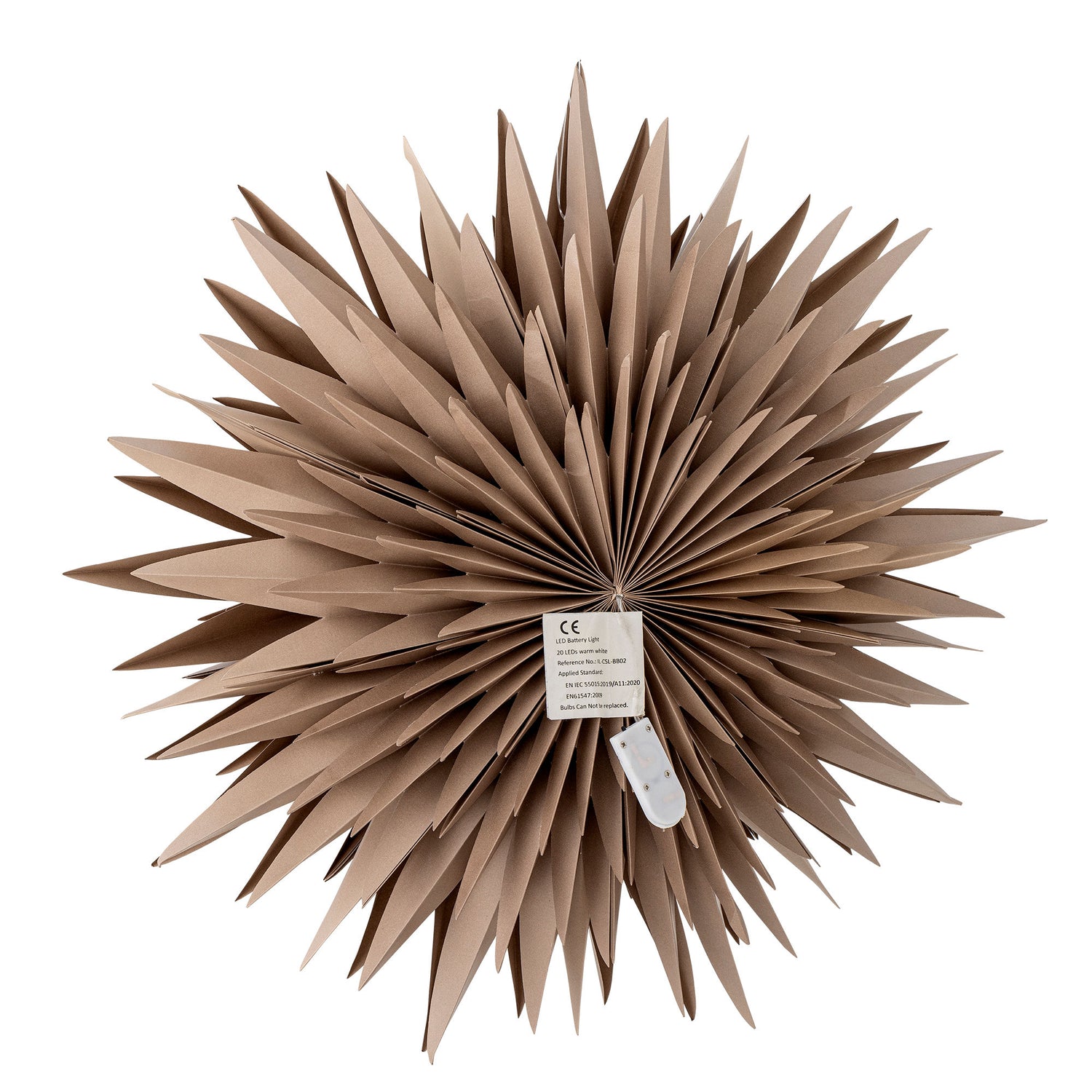 Bloomingville Elijas Stjerne m/lys, Brun, FSC® Mix, Papir