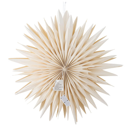 Bloomingville Elijas Stjerne m/lys, Hvid, FSC® Mix, Papir