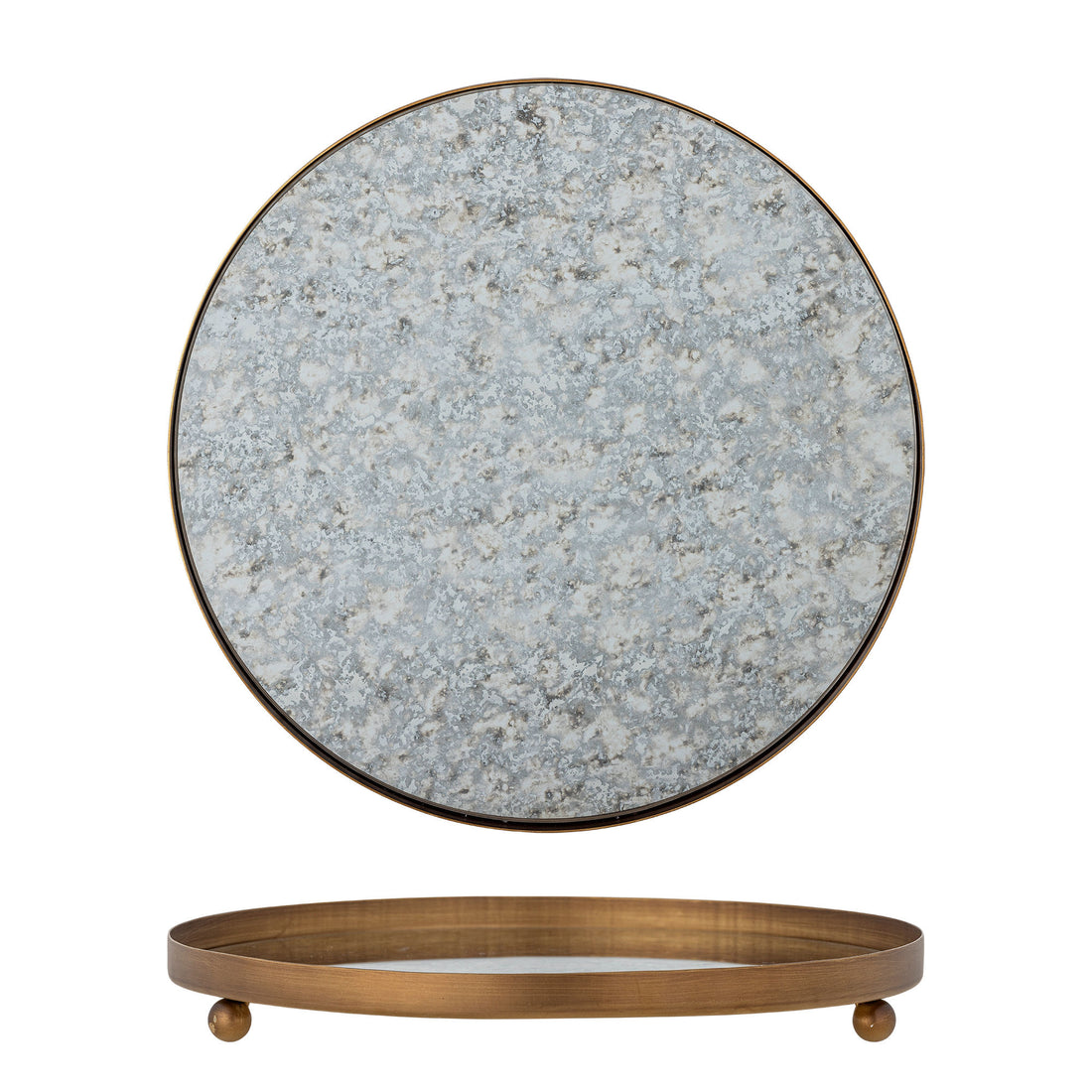 Bloomingville Glacier Fad, Guld, Metal, Glass