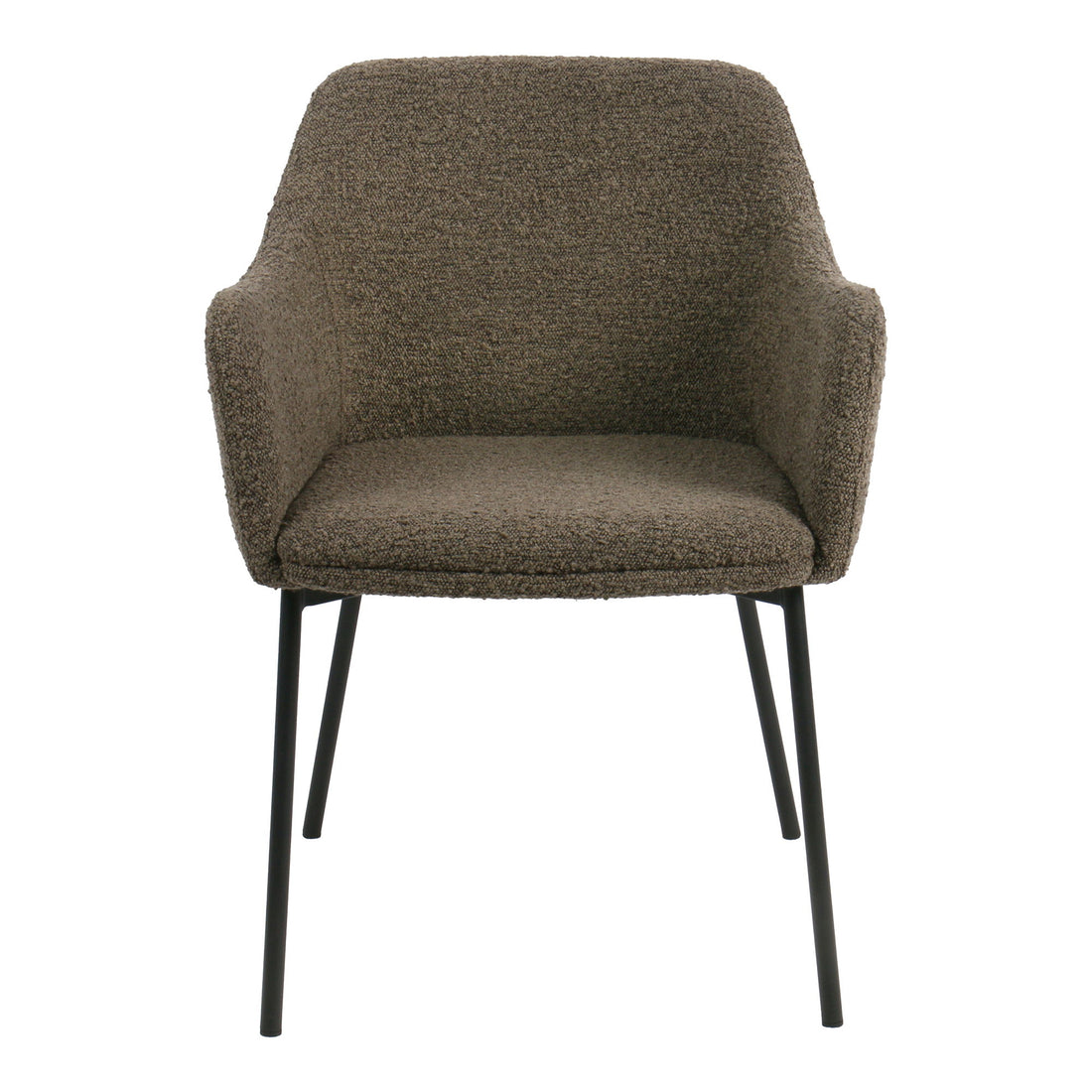 Melilla Spisebordsstol - Spisebordsstol, bouclé, brun, sorte ben HN1064