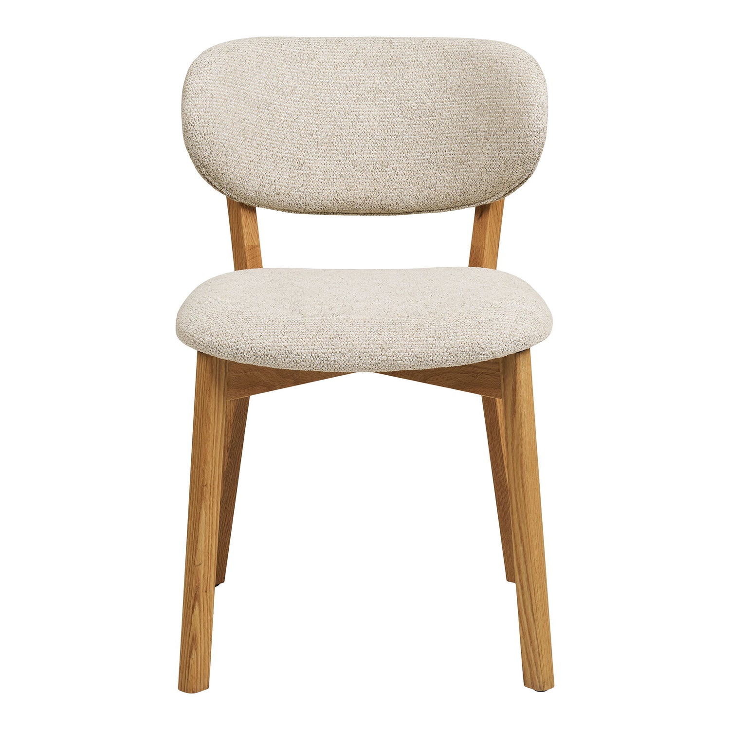 Dunkirk Spisebordsstol - Spisebordsstol, egetræ med stof sæde, beige HN1318
