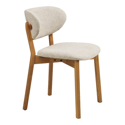 Dunkirk Spisebordsstol - Spisebordsstol, egetræ med stof sæde, beige HN1318