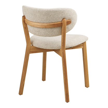 Dunkirk Spisebordsstol - Spisebordsstol, egetræ med stof sæde, beige HN1318