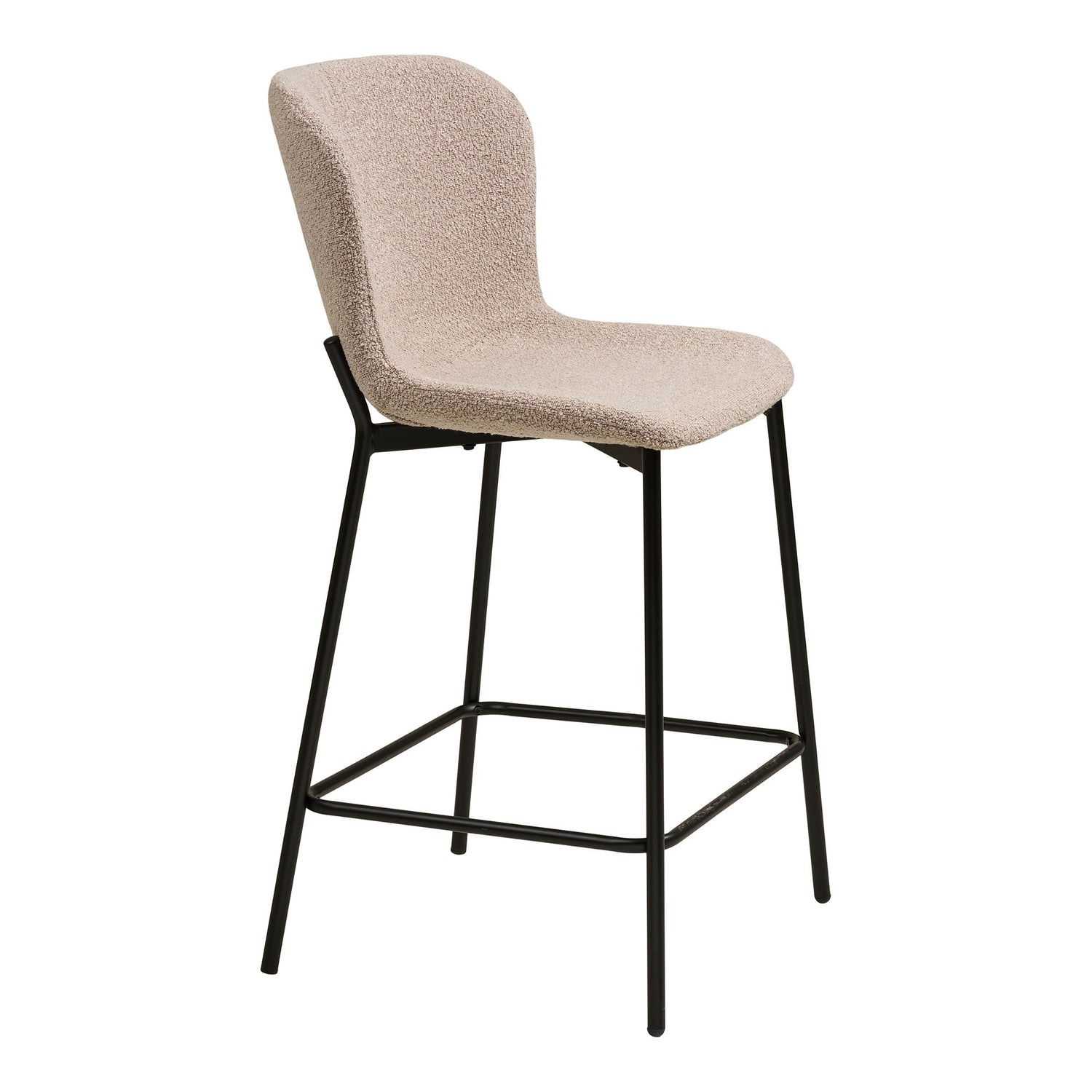 Maceda Counterstol - Counterstol, bouclé, beige, sorte ben HN1239