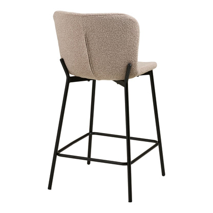 Maceda Counterstol - Counterstol, bouclé, beige, sorte ben HN1239