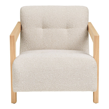 Caracas Loungestol - Loungestol med armlæn, egetræ, beige HN1321