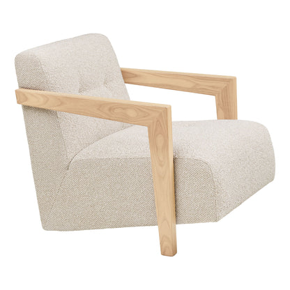 Caracas Loungestol - Loungestol med armlæn, egetræ, beige HN1321