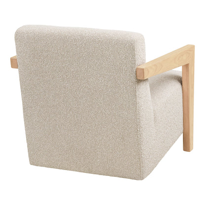 Caracas Loungestol - Loungestol med armlæn, egetræ, beige HN1321