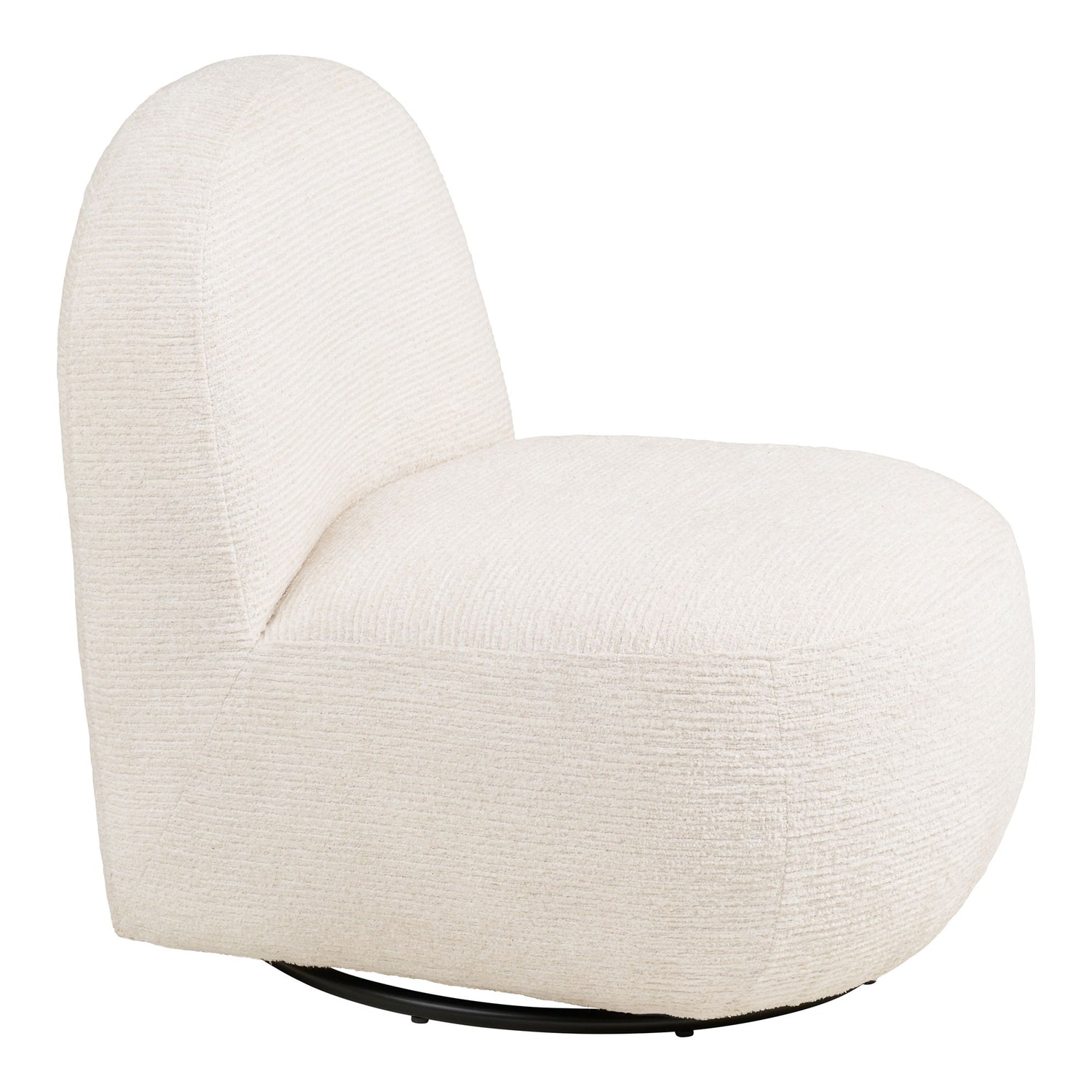 Milo sæt - Loungestol og puf, off-white HN1081