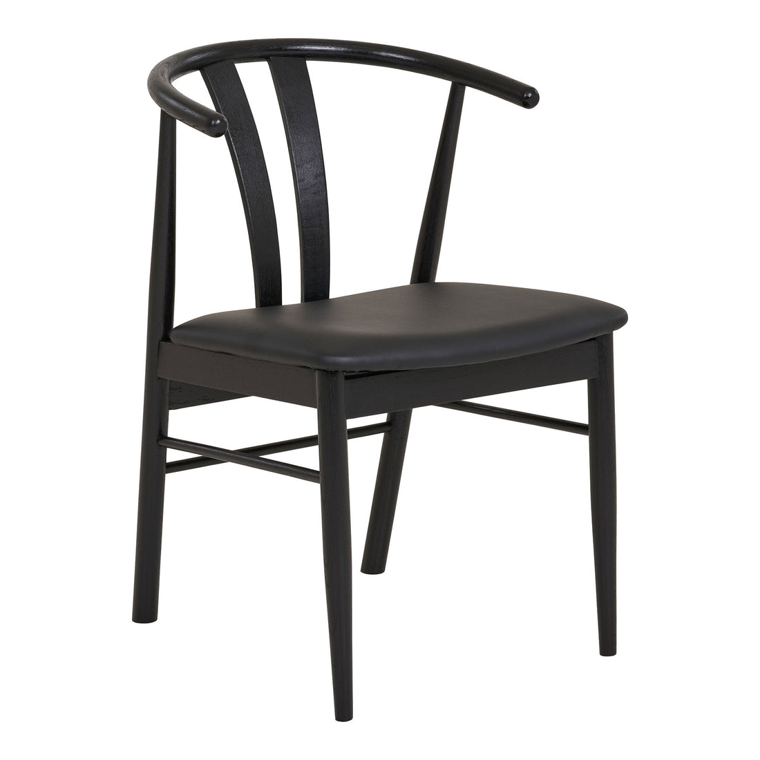 Spisebordsstol, bøgetræ med PU sæde, sort, HN1219