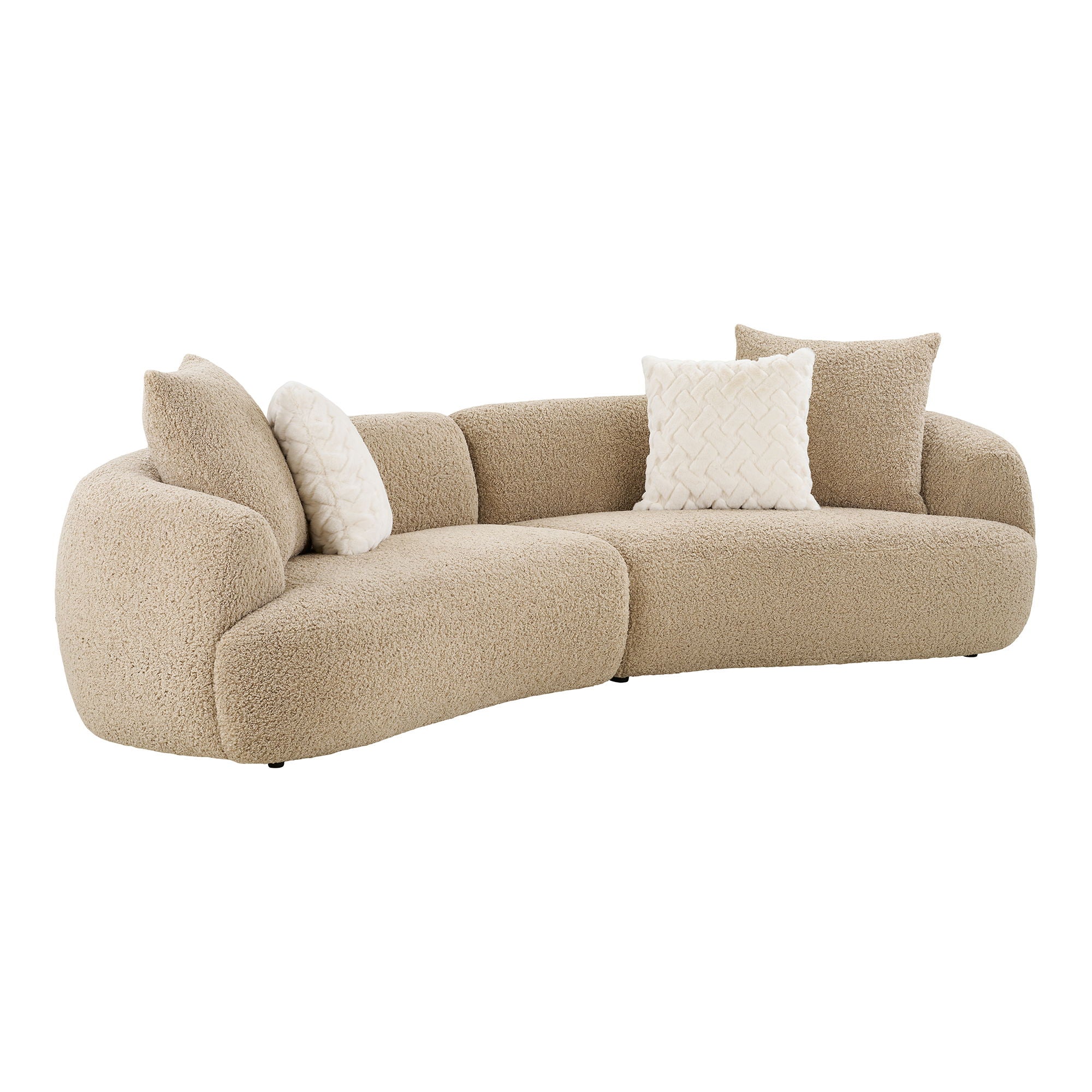 Dali Sofa - Sofa med 4 puder, lysebrun