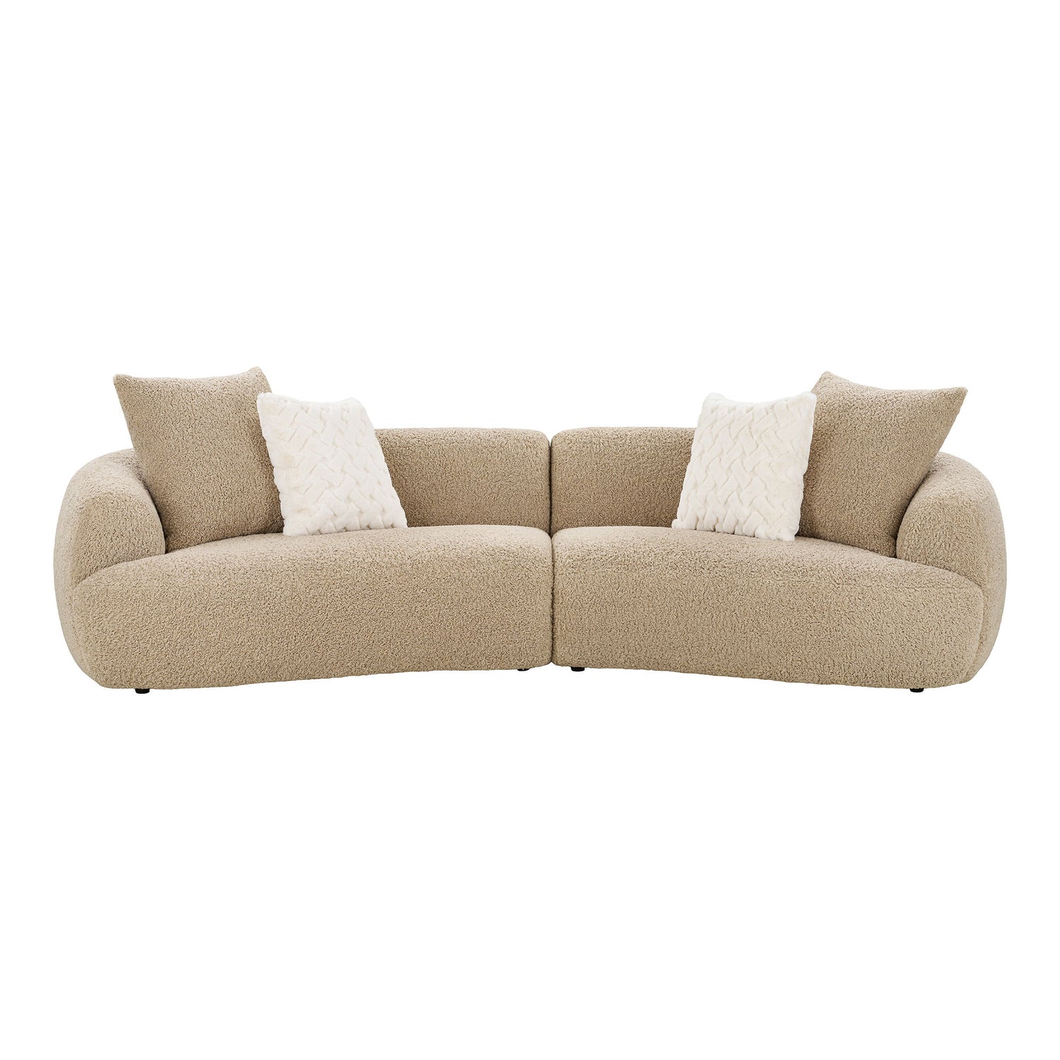 Dali Sofa - Sofa med 4 puder, lysebrun