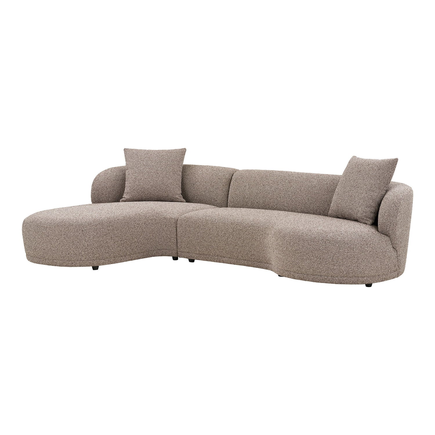 Kingston Lounge Sofa med 2 puder, venstrevendt, brun