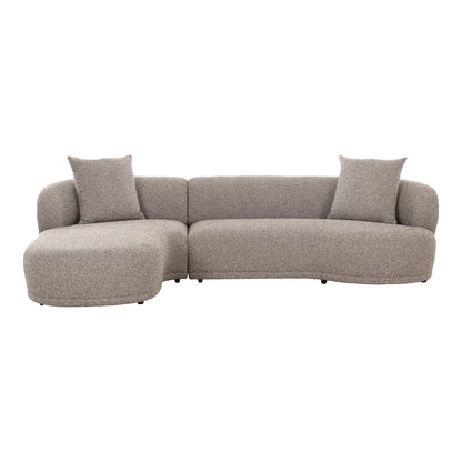 Kingston Lounge Sofa med 2 puder, venstrevendt, brun