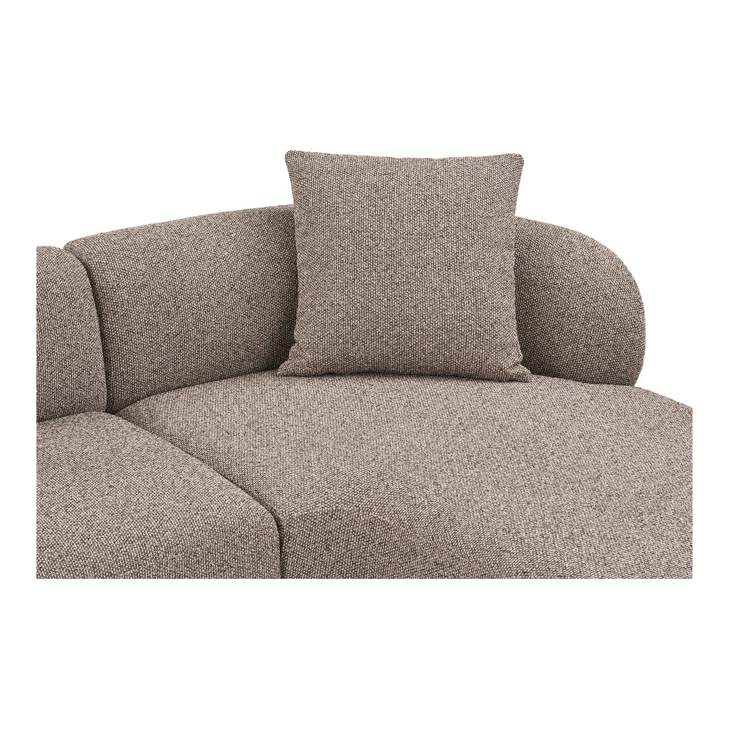 Kingston Lounge Sofa med 2 puder, højrevendt, brun