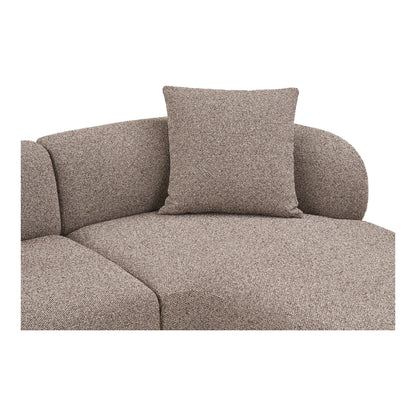 Kingston Lounge Sofa med 2 puder, højrevendt, brun