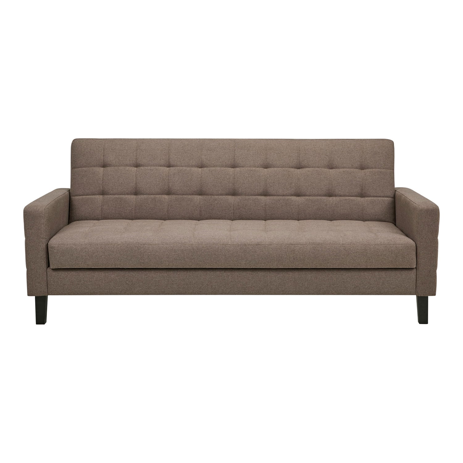 Milton Sovesofa - Sovesofa med opbevaring, brun, sorte ben HN1089
