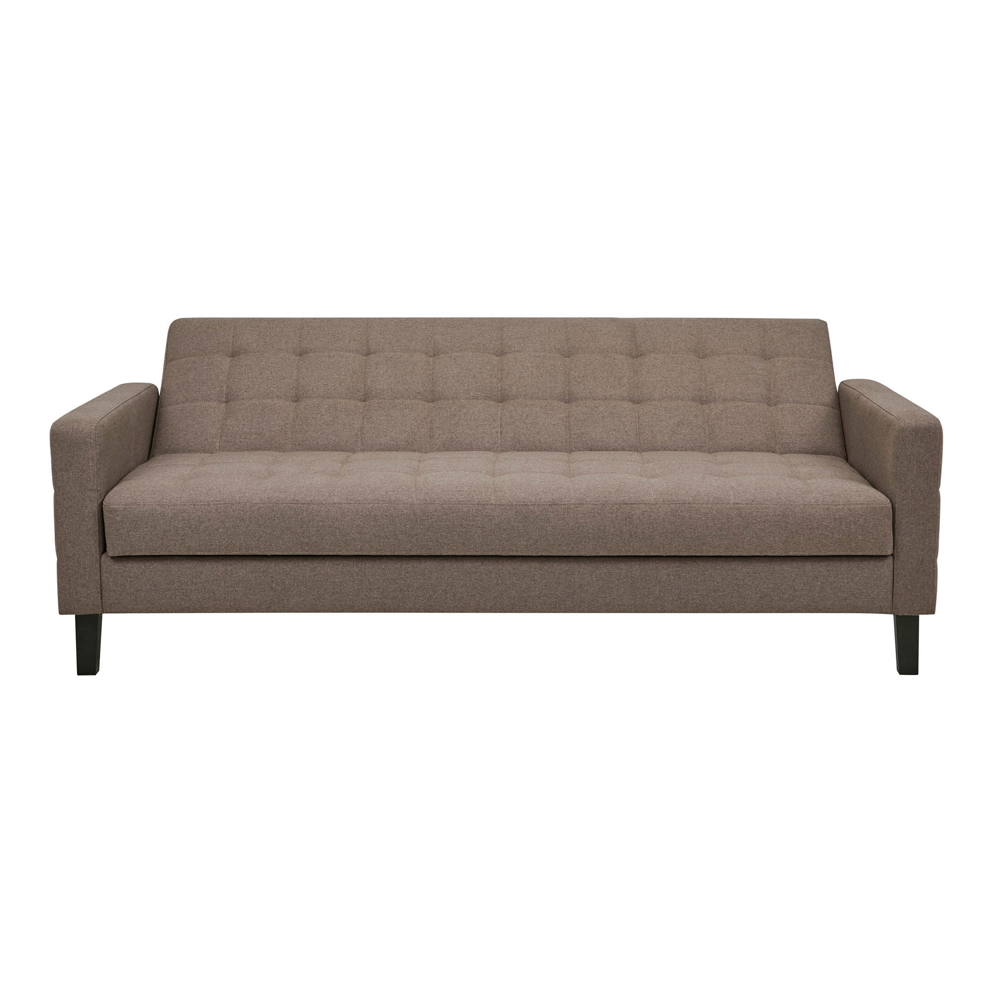 Milton Sovesofa - Sovesofa med opbevaring, brun, sorte ben HN1089