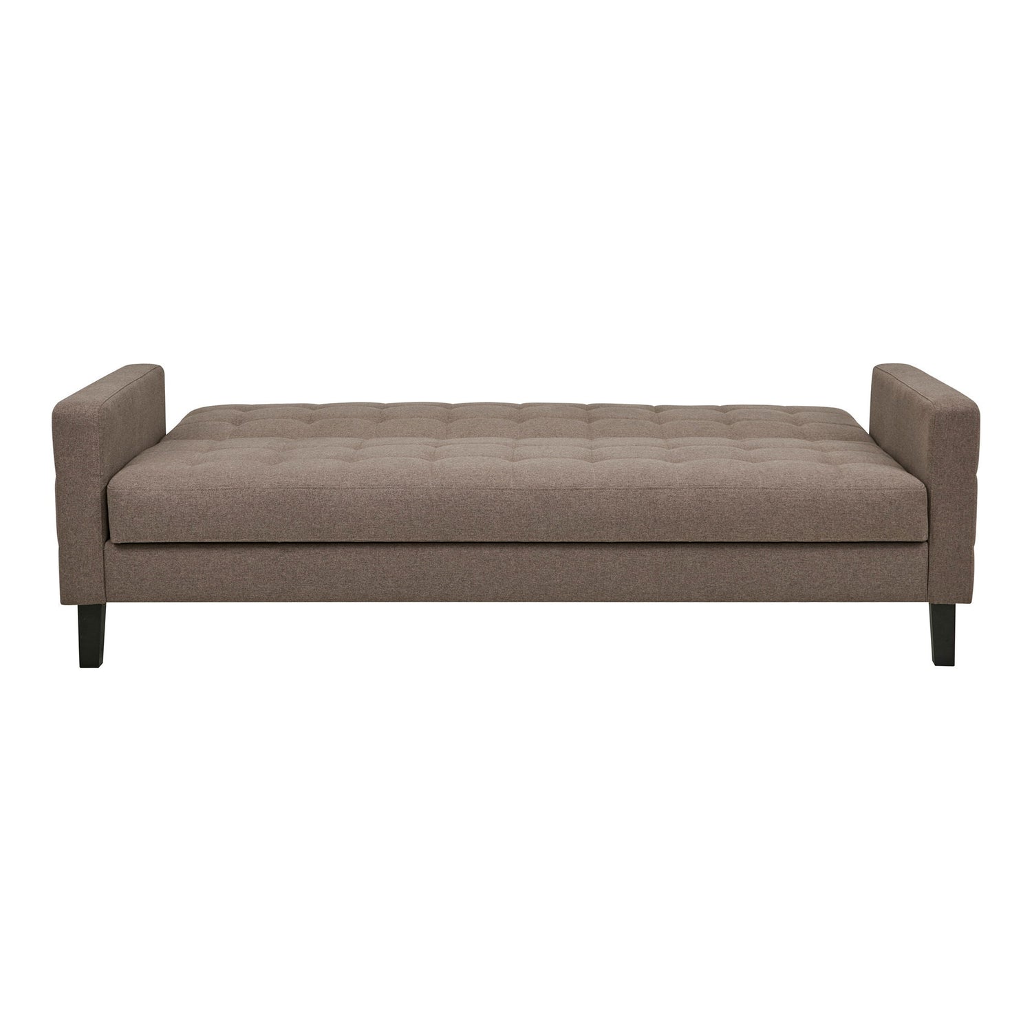 Milton Sovesofa - Sovesofa med opbevaring, brun, sorte ben HN1089