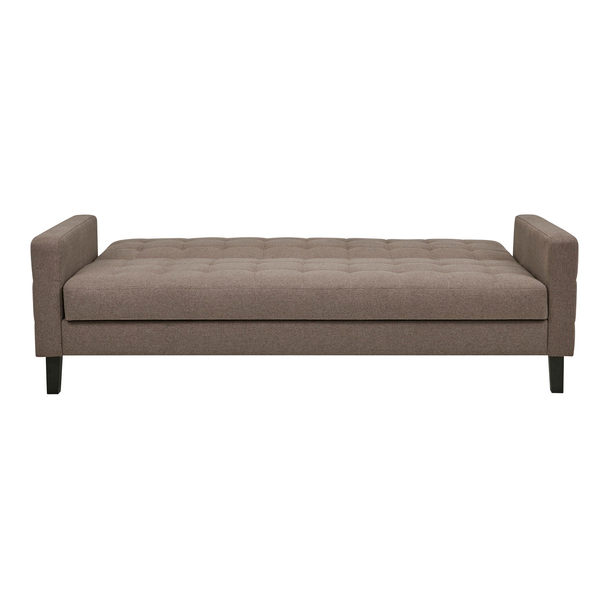 Milton Sovesofa - Sovesofa med opbevaring, brun, sorte ben HN1089