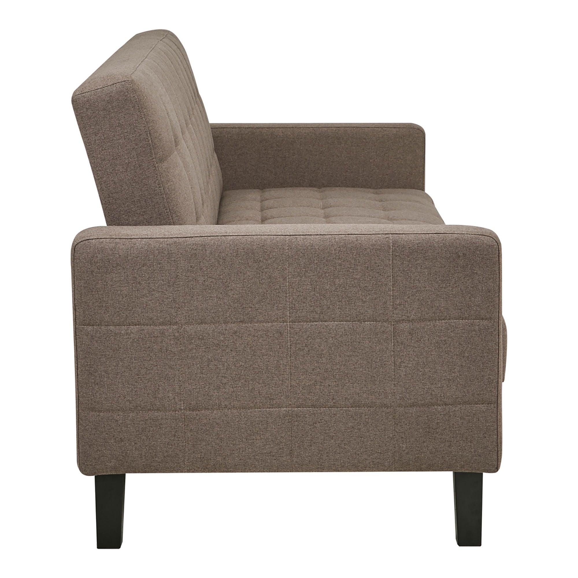 Milton Sovesofa - Sovesofa med opbevaring, brun, sorte ben HN1089