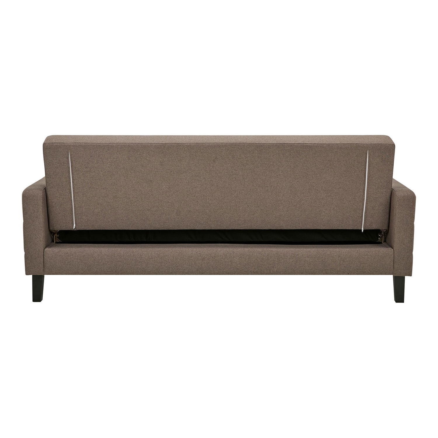 Milton Sovesofa - Sovesofa med opbevaring, brun, sorte ben HN1089