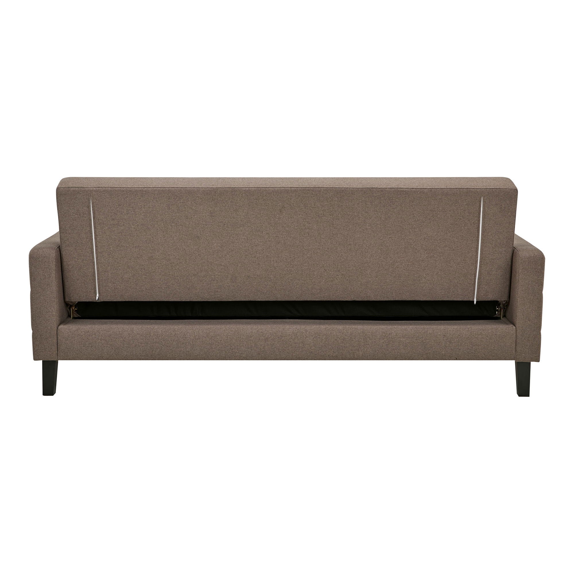 Milton Sovesofa - Sovesofa med opbevaring, brun, sorte ben HN1089