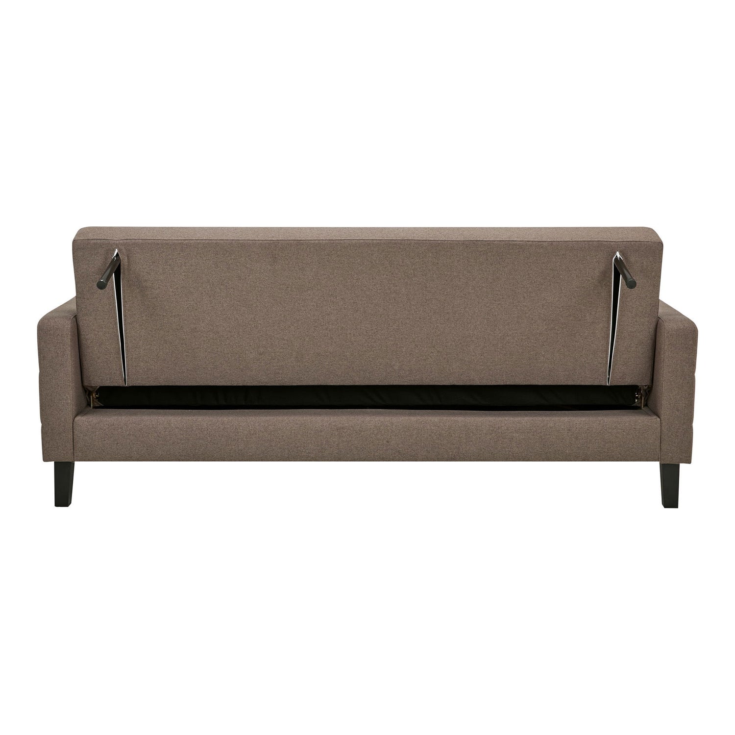 Milton Sovesofa - Sovesofa med opbevaring, brun, sorte ben HN1089