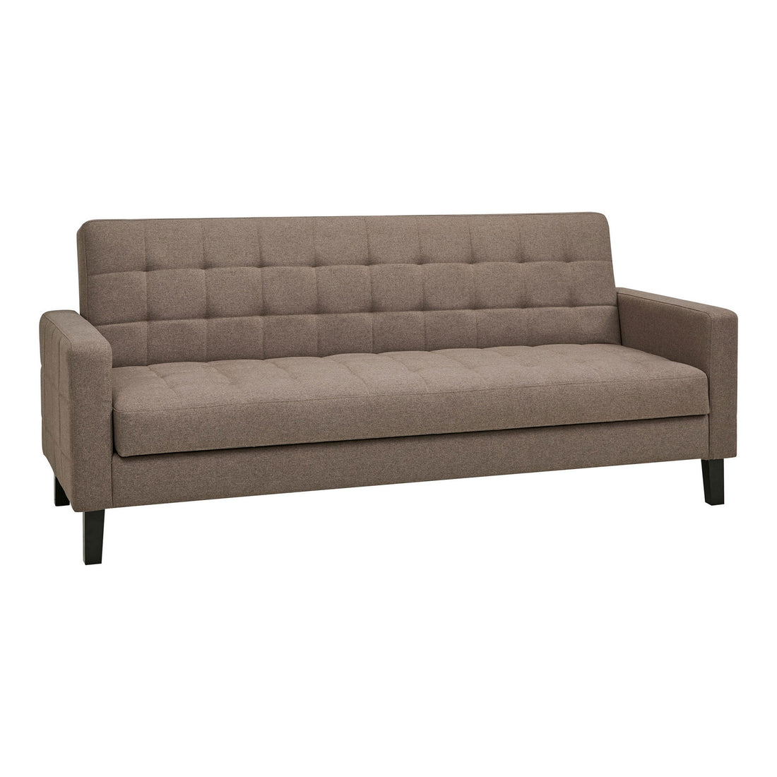 Milton Sovesofa - Sovesofa med opbevaring, brun, sorte ben HN1089