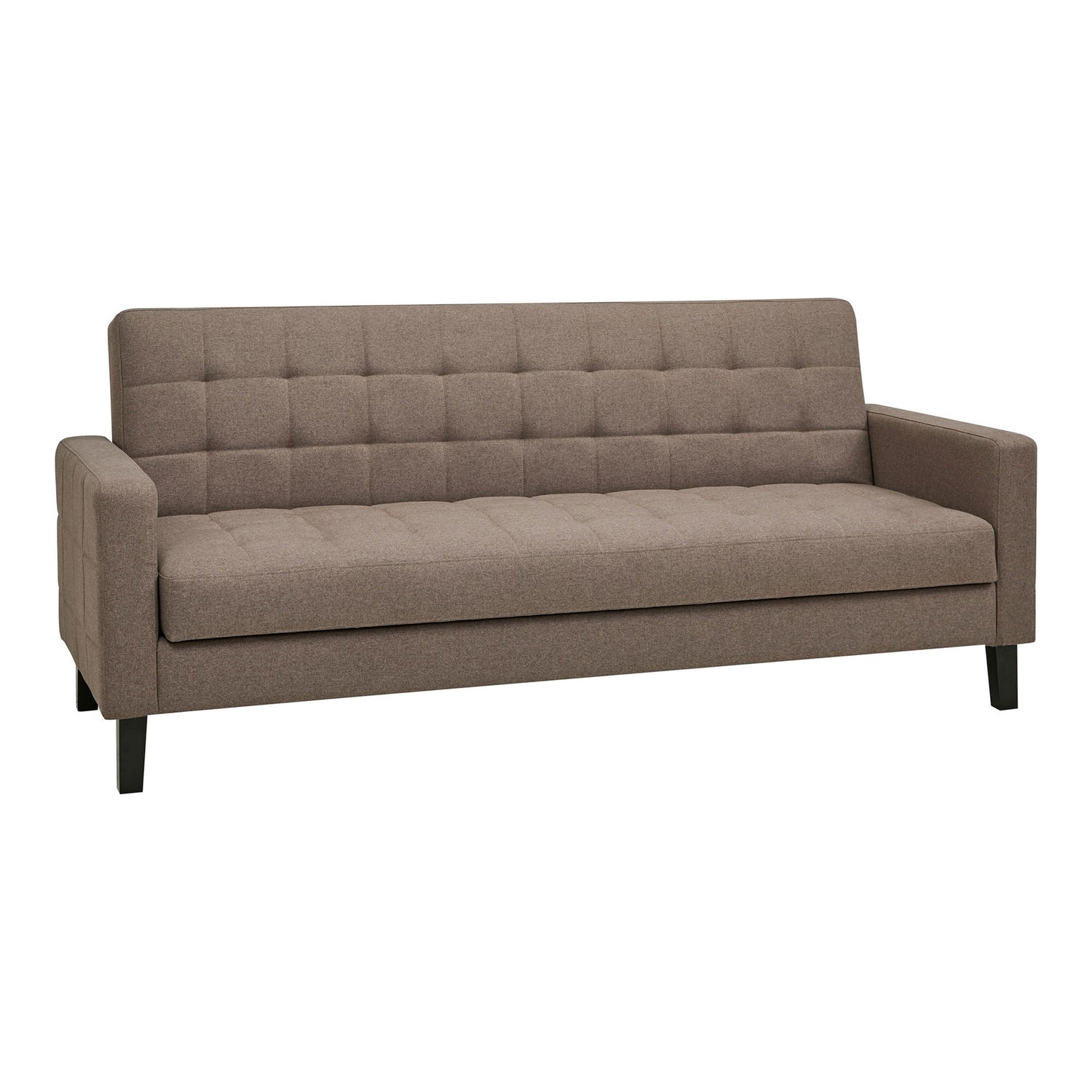 Milton Sovesofa - Sovesofa med opbevaring, brun, sorte ben HN1089