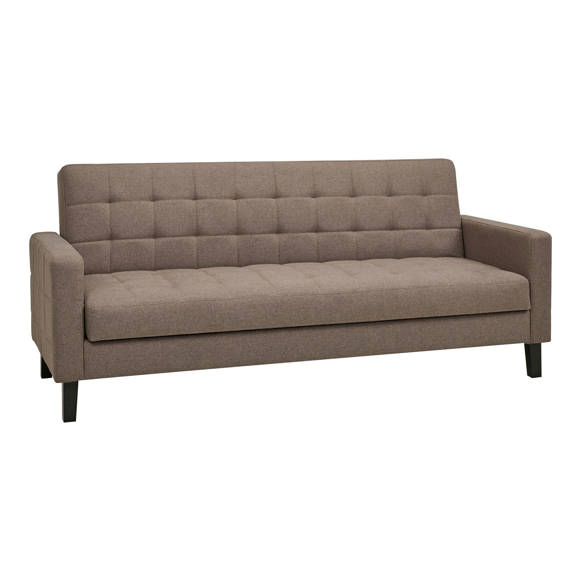 Milton Sovesofa - Sovesofa med opbevaring, brun, sorte ben HN1089