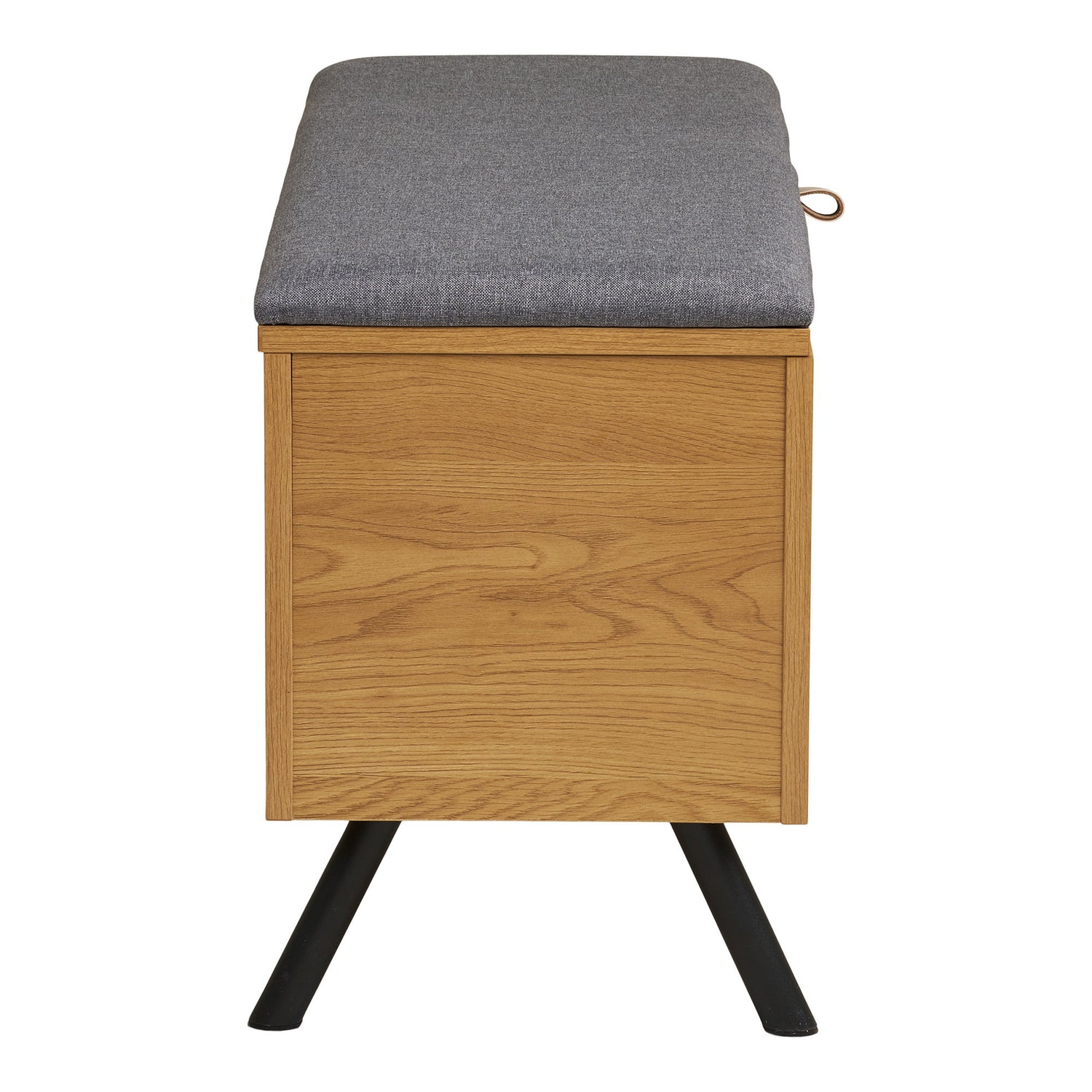 Barco Bænk med opbevaring - Bænk med opbevaring, egetræslook 92x33x48 cm