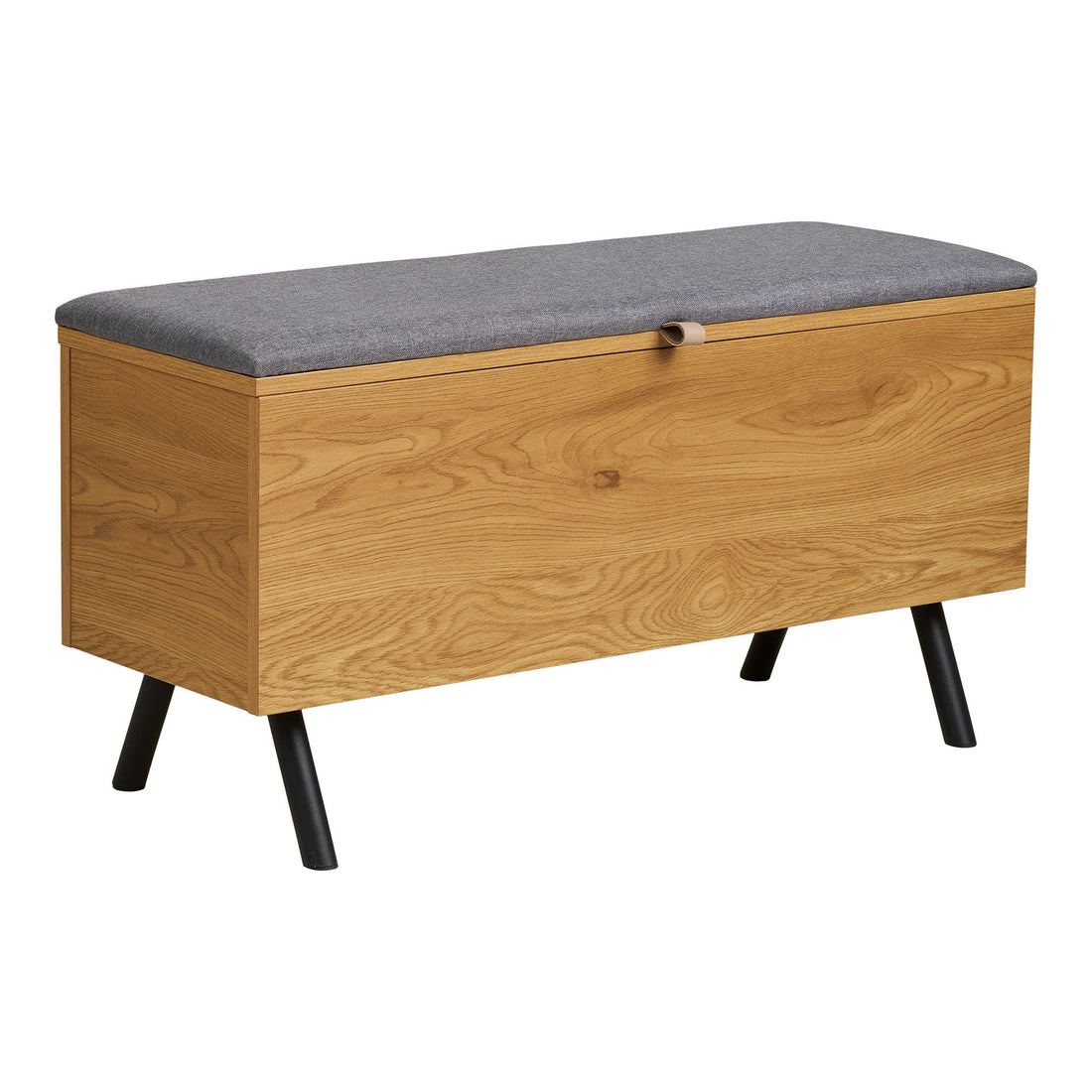 Barco Bænk med opbevaring - Bænk med opbevaring, egetræslook 92x33x48 cm