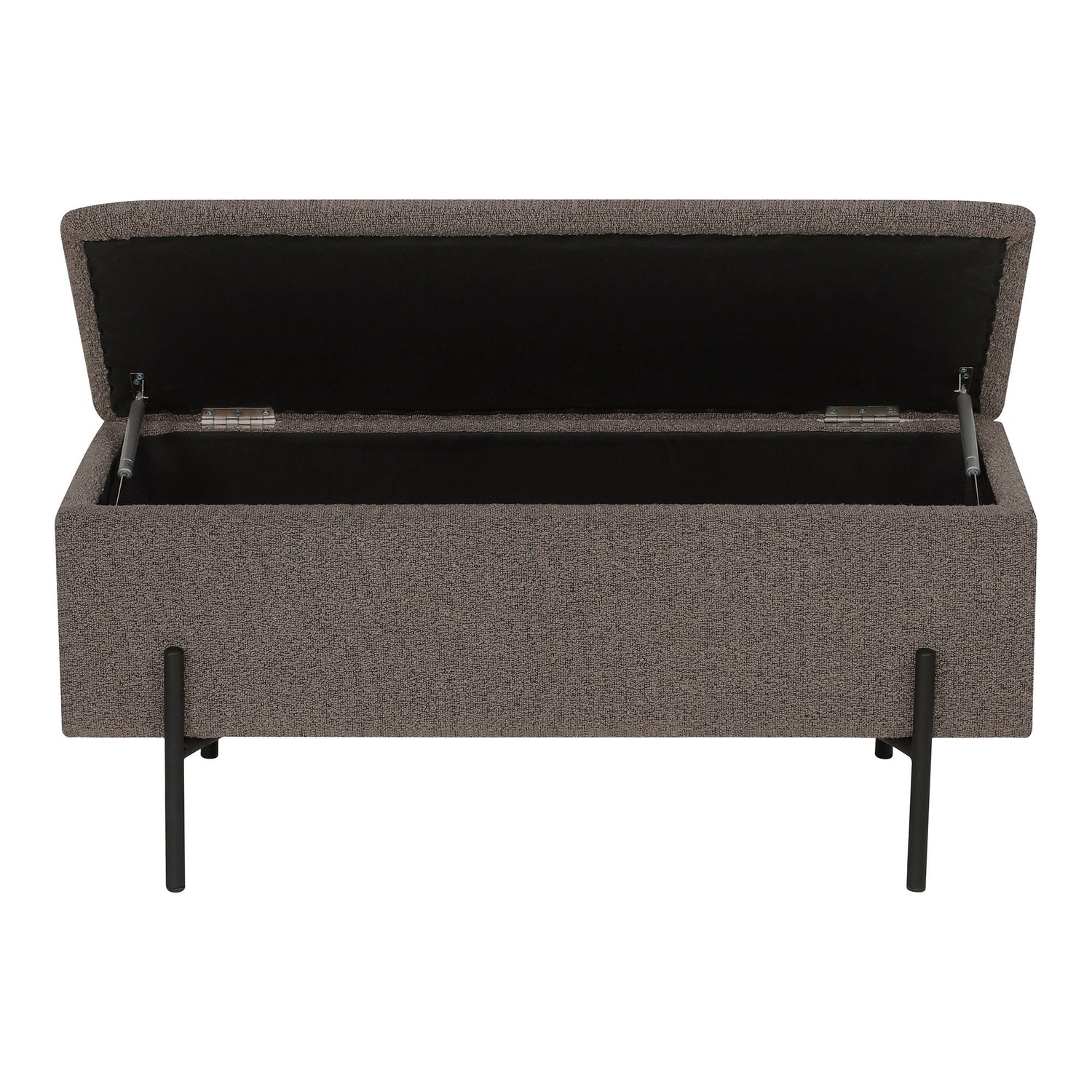 Watford Bænk - Bænk med opbevaring, bouclé, brun 95x36,5x43 cm, HN1061