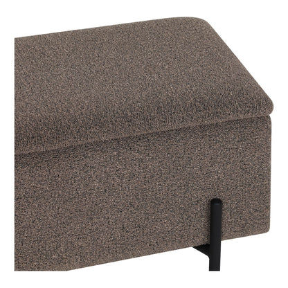 Watford Bænk - Bænk med opbevaring, bouclé, brun 95x36,5x43 cm, HN1061