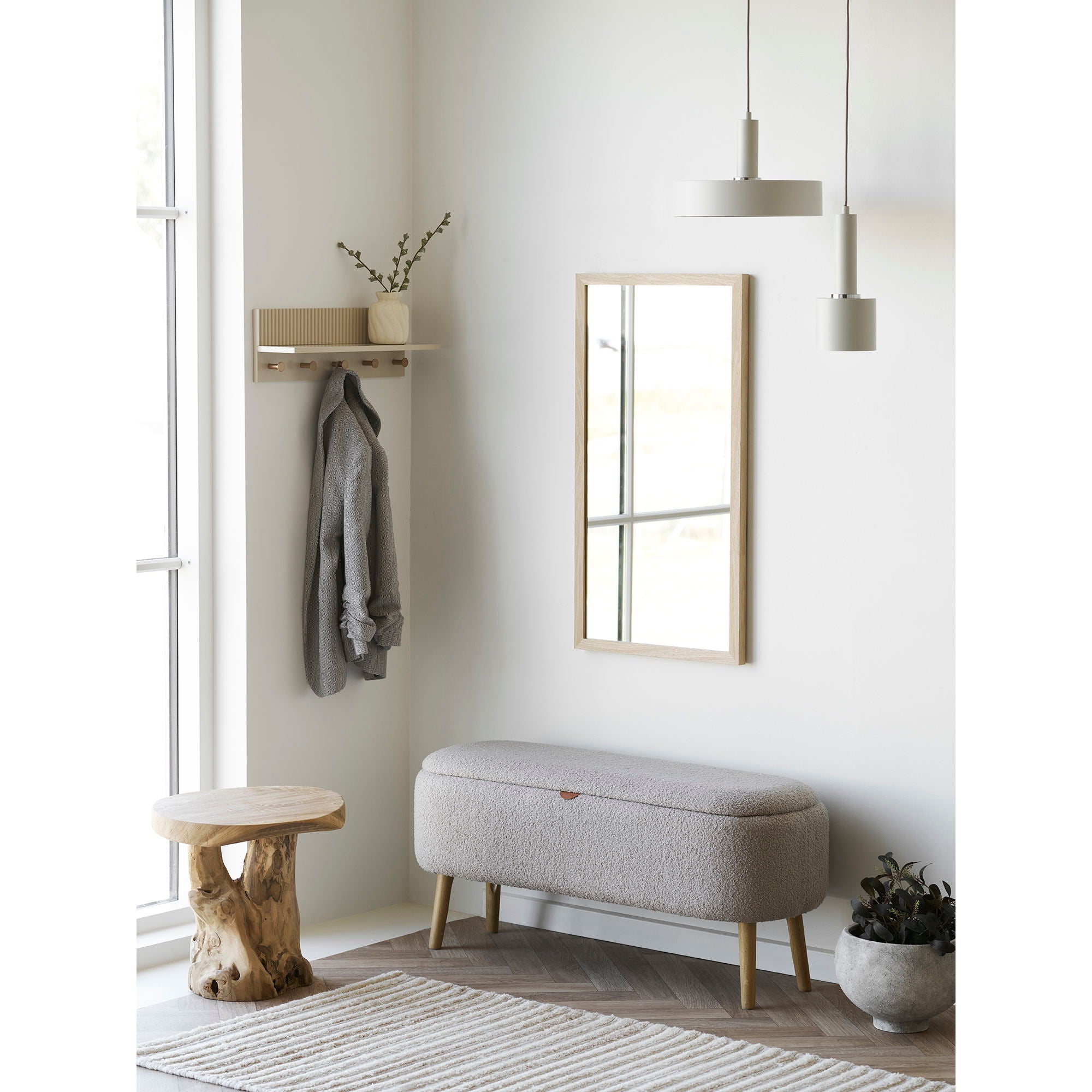 Palena Sidebord - Sidebord, teak, natur ø40x45 cm